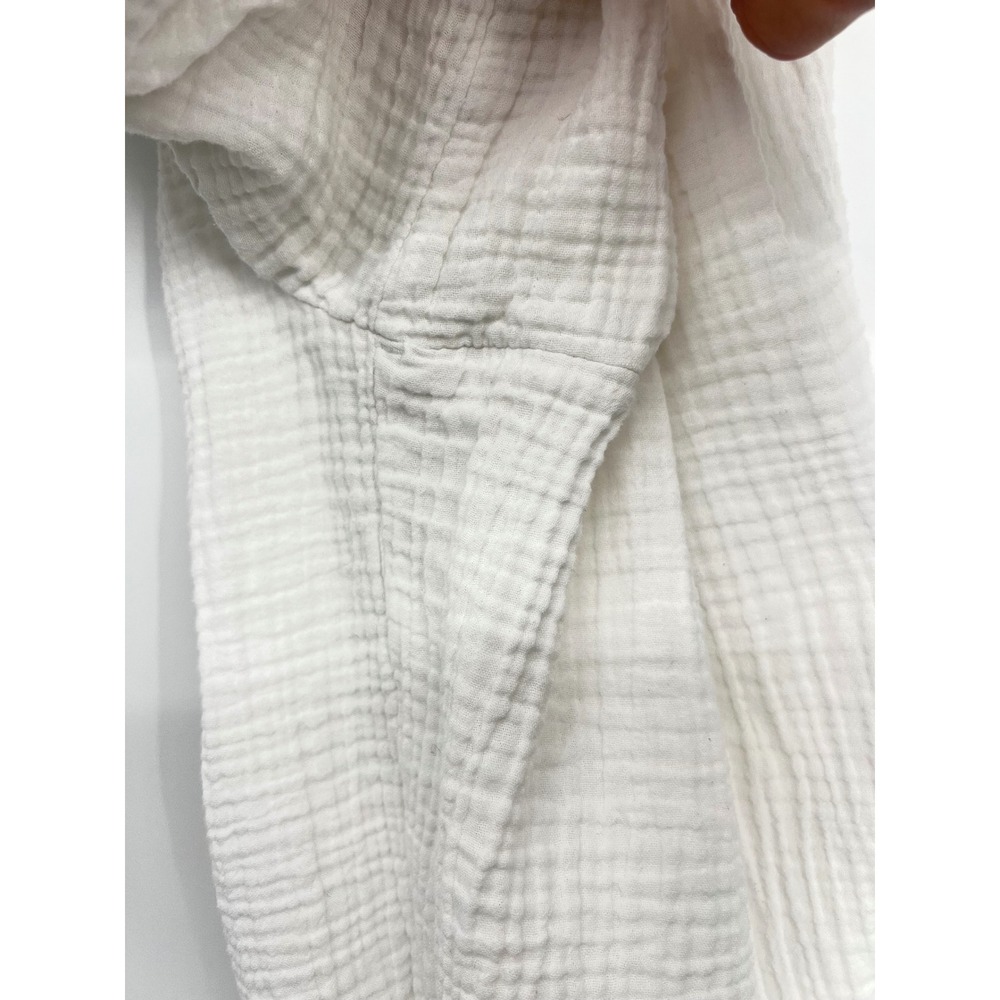 Aerie WhiteGauze Cotton Cargo Pants Elastic Waist Relaxed Wide Leg Trousers Sm - Picture 5 of 16